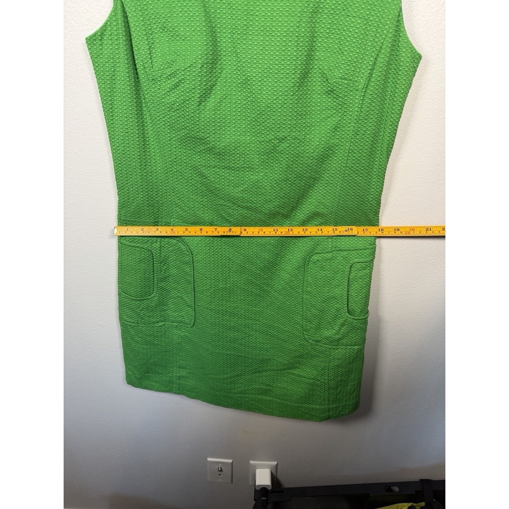 Spring wedding‎ guest dress Laundry by Shelli Segal Lime green Cotton Size 12 - Picture 12 of 16